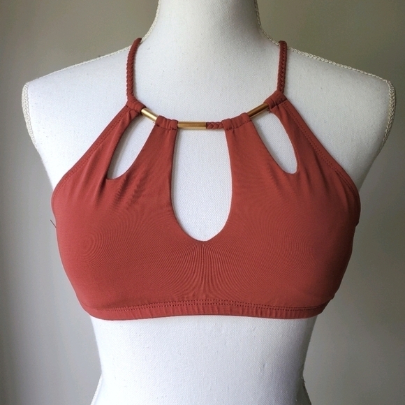 Robin Piccone High Neck Bikini top Keyhole XS - Picture 2 of 12